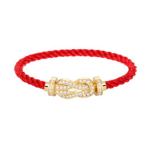 [Love Lucky]CHANCE LARGE 8 FIGURE BUCKLE FULLDIAMOND BRACELET GOLD