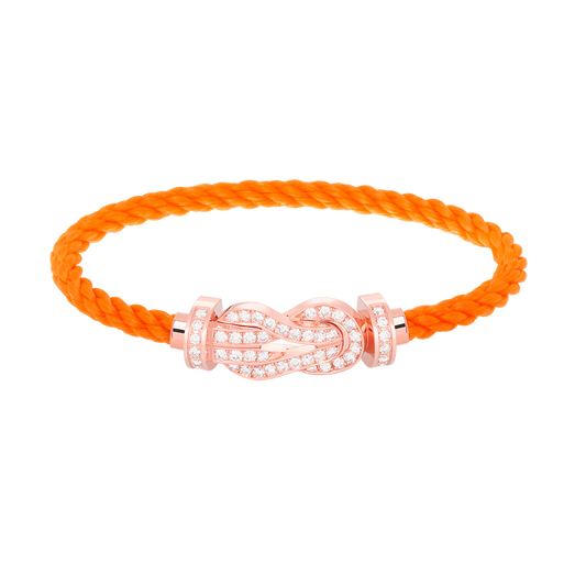 [Love Lucky]CHANCE LARGE 8 FIGURE BUCKLE FULL DIAMOND BRACELET ROSE GOLD