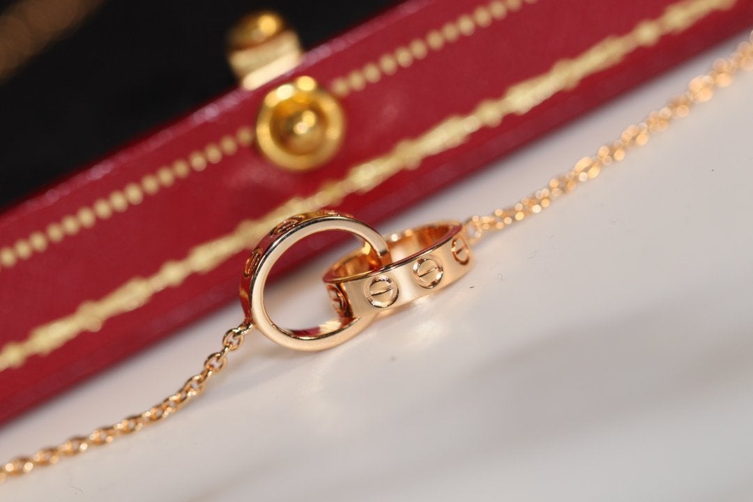 [Love Lucky]LOVE NECKLACE PINK GOLD AND SILVER