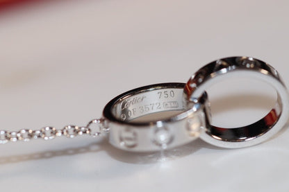 [Love Lucky]LOVE NECKLACE PINK GOLD AND SILVER