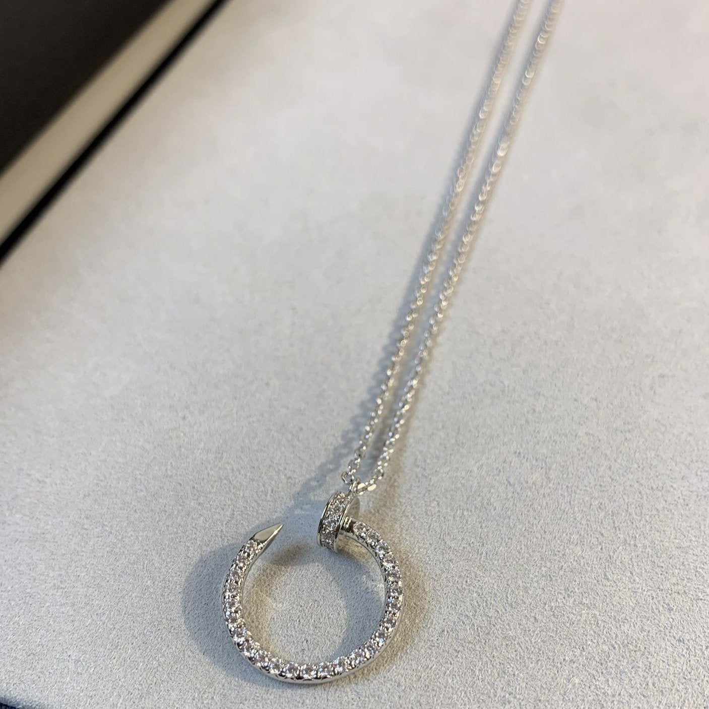 [Love Lucky]JUSTE NECKLACE SILVER DIAMONDS