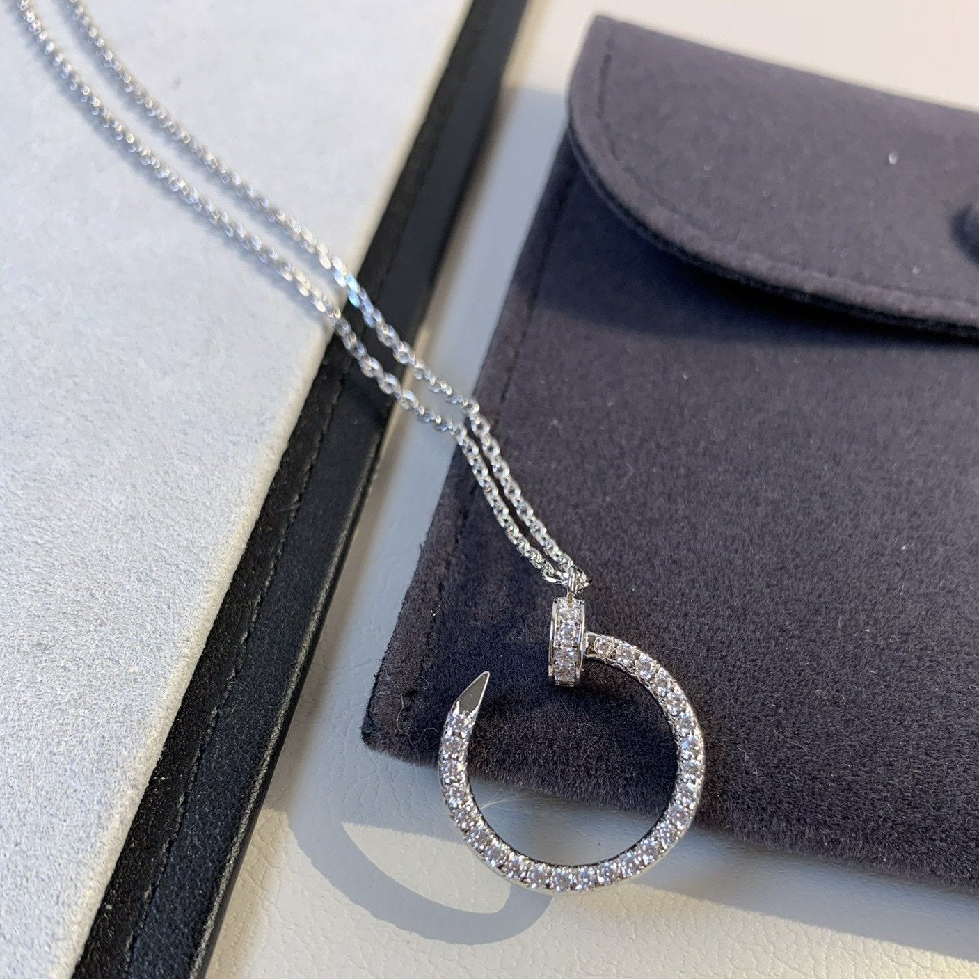 [Love Lucky]JUSTE NECKLACE SILVER DIAMONDS