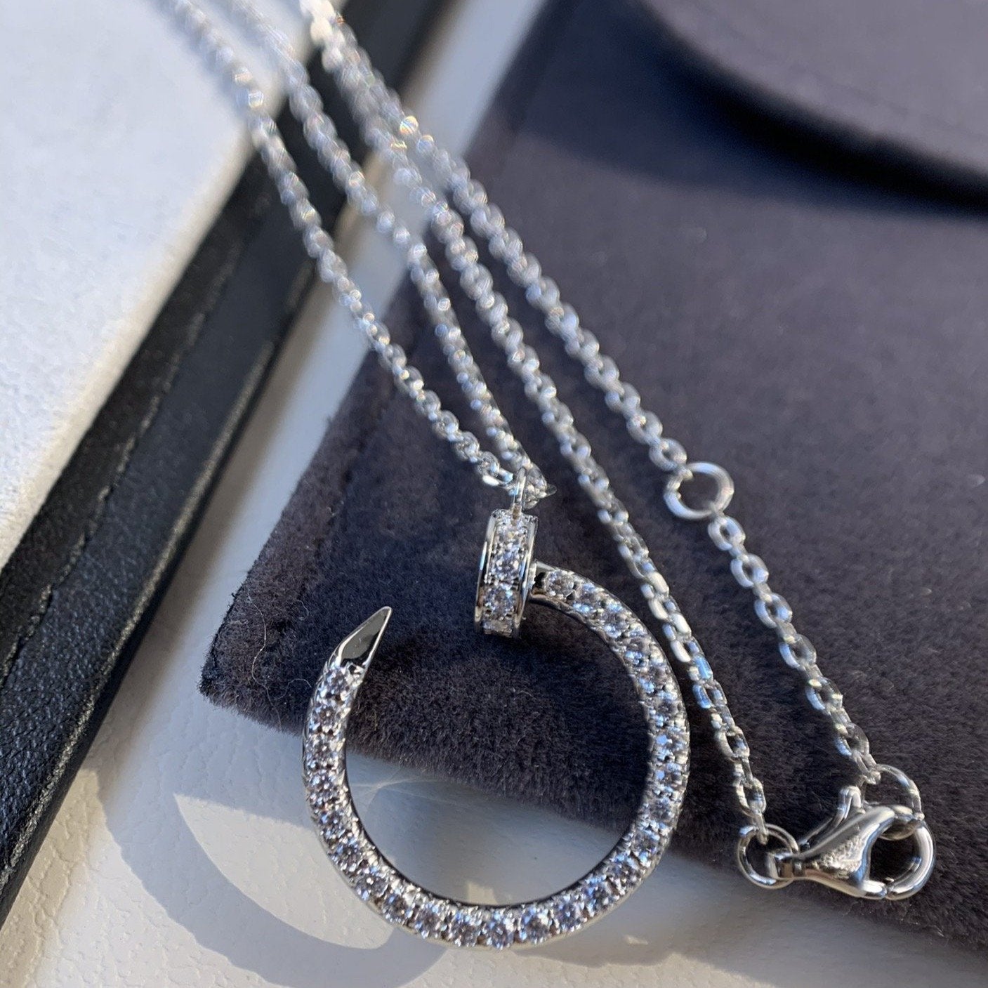 [Love Lucky]JUSTE NECKLACE SILVER DIAMONDS