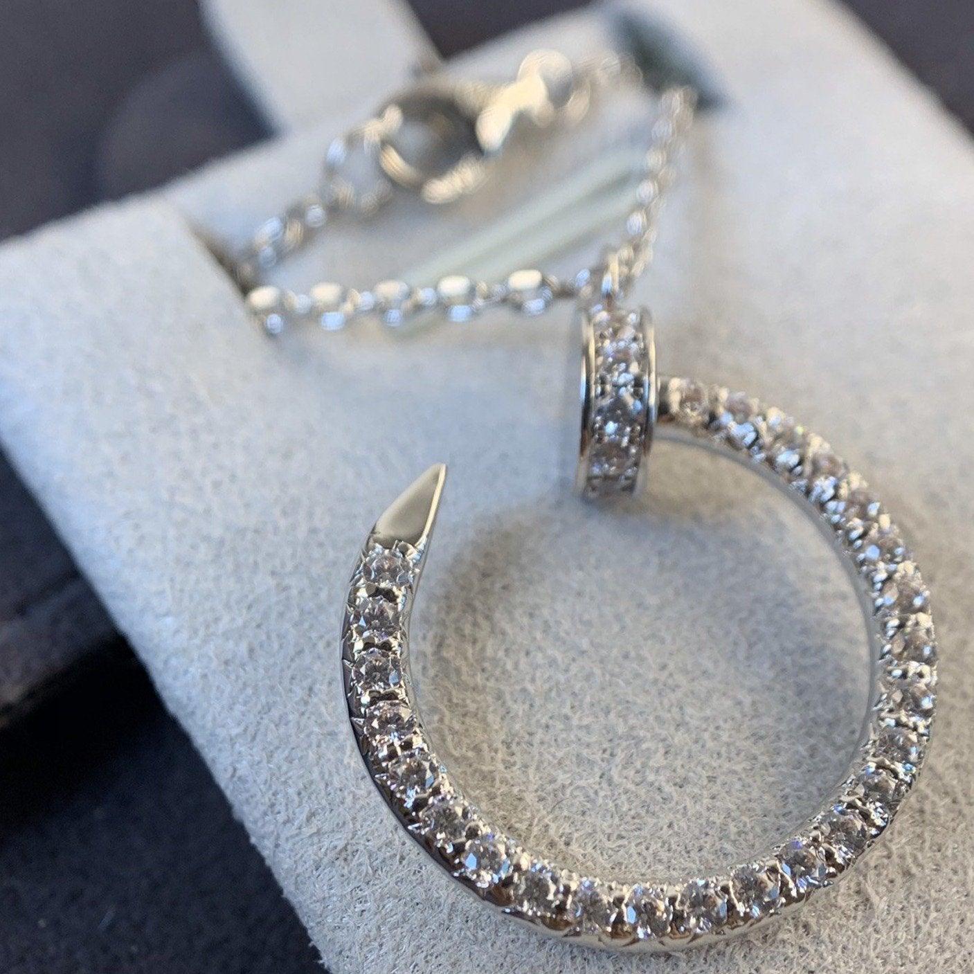 [Love Lucky]JUSTE NECKLACE SILVER DIAMONDS