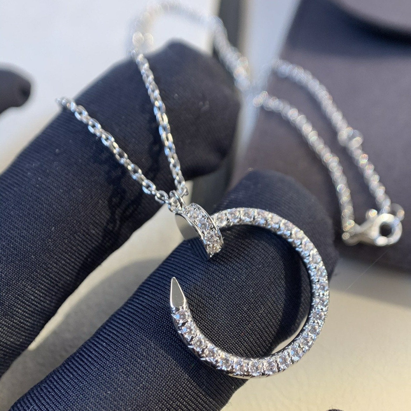 [Love Lucky]JUSTE NECKLACE SILVER DIAMONDS