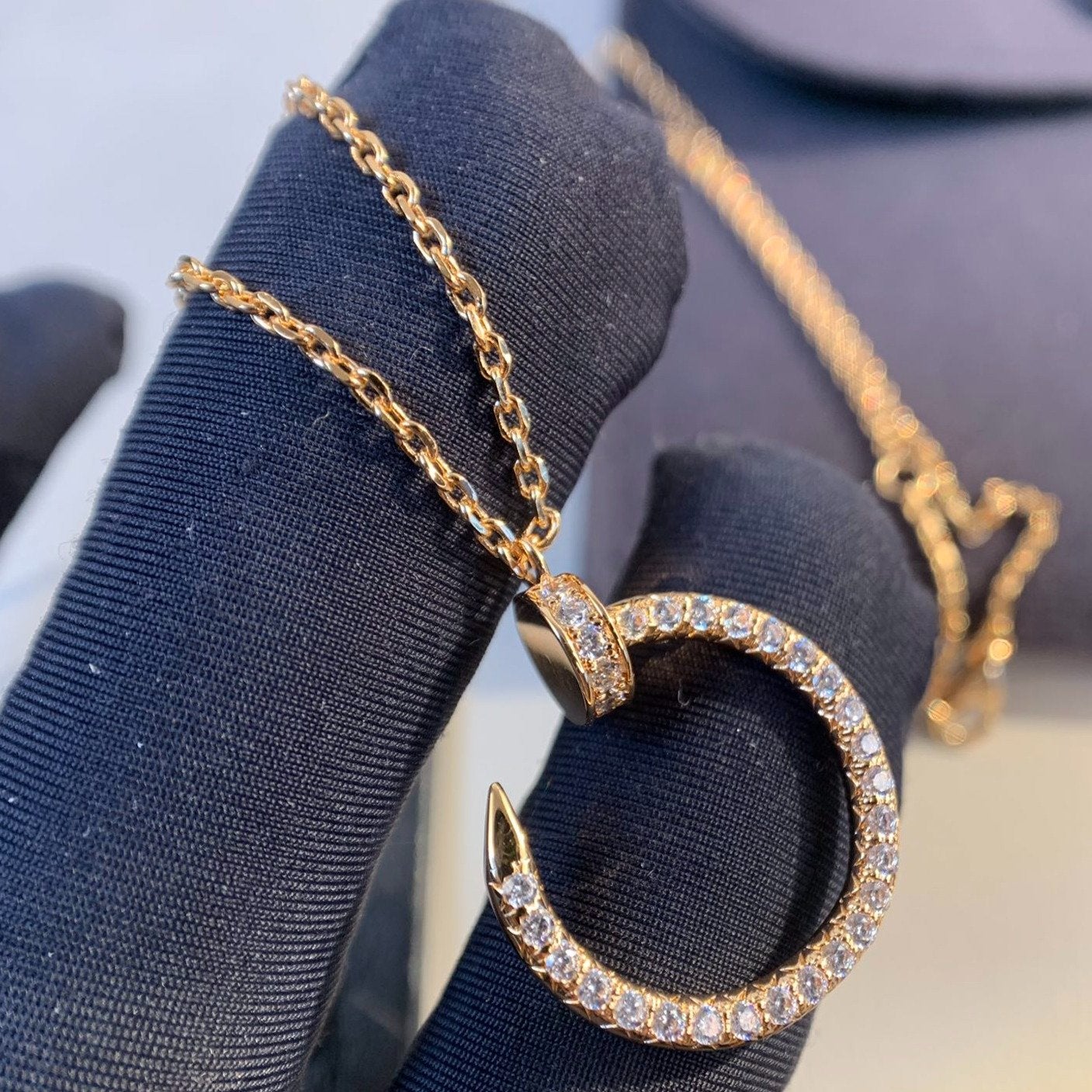 [Love Lucky]JUSTE NECKLACE PINK GOLD DIAMONDS