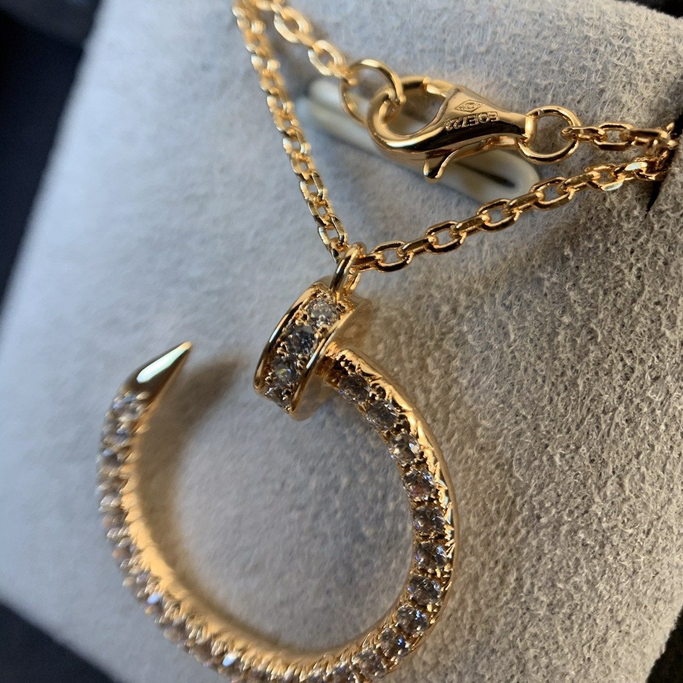 [Love Lucky]JUSTE NECKLACE PINK GOLD DIAMONDS