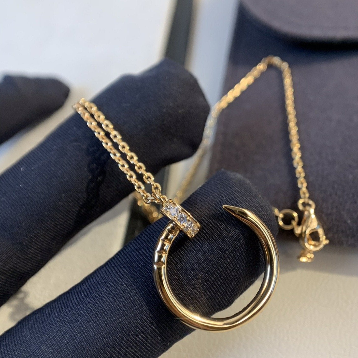 [Love Lucky]JUSTE NECKLACE PINK GOLD DIAMONDS