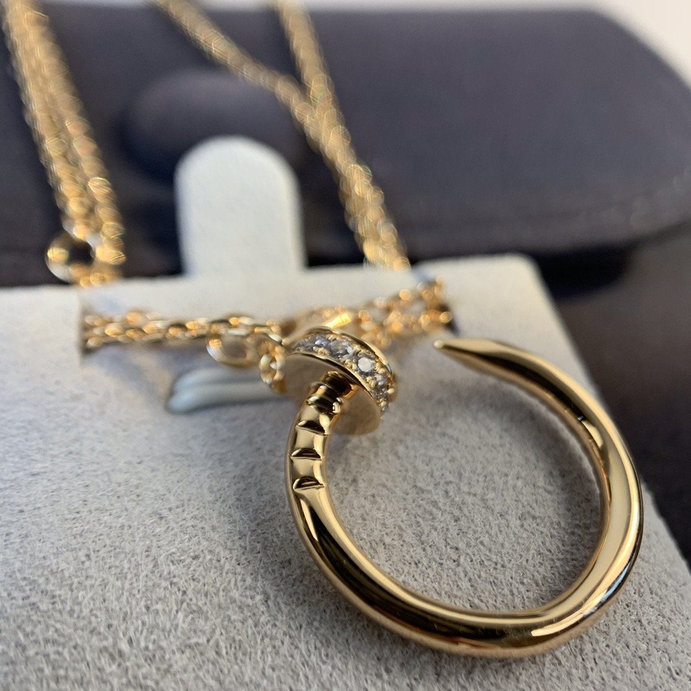 [Love Lucky]JUSTE NECKLACE PINK GOLD DIAMONDS