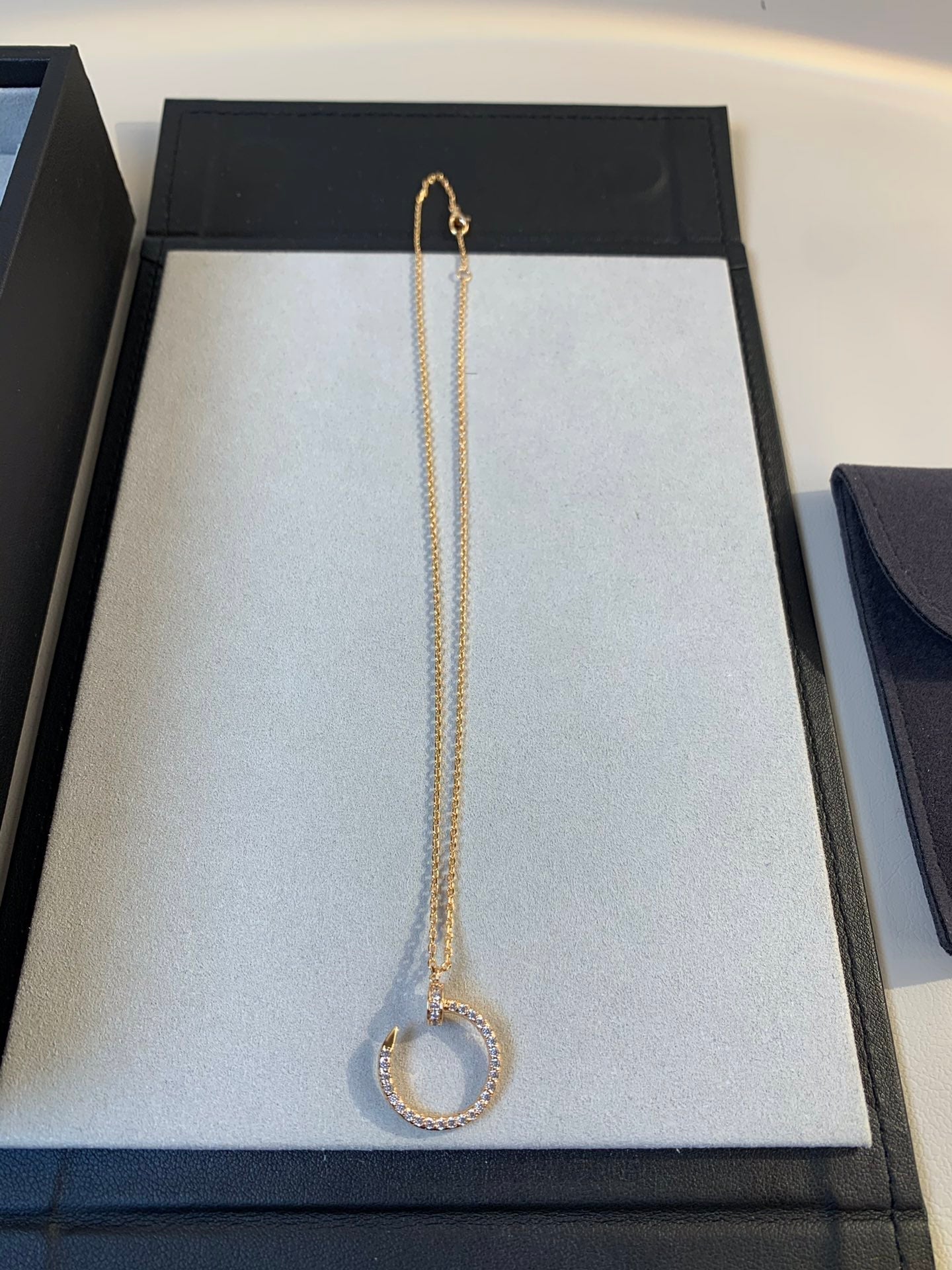 [Love Lucky]JUSTE NECKLACE PINK GOLD DIAMONDS