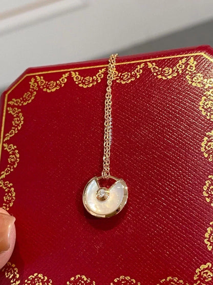 [Love Lucky]AMULETTE ROSE GOLD MOP NECKLACE