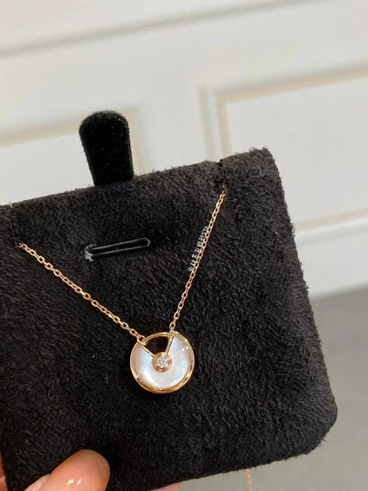 [Love Lucky]AMULETTE ROSE GOLD MOP NECKLACE