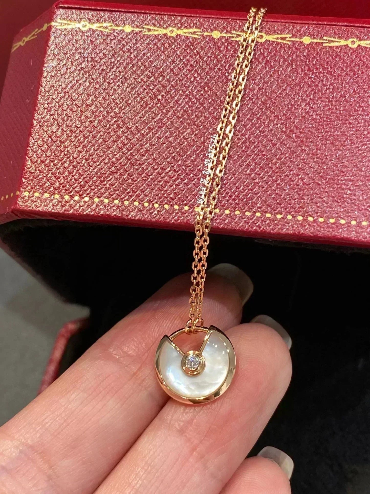 [Love Lucky]AMULETTE ROSE GOLD MOP NECKLACE