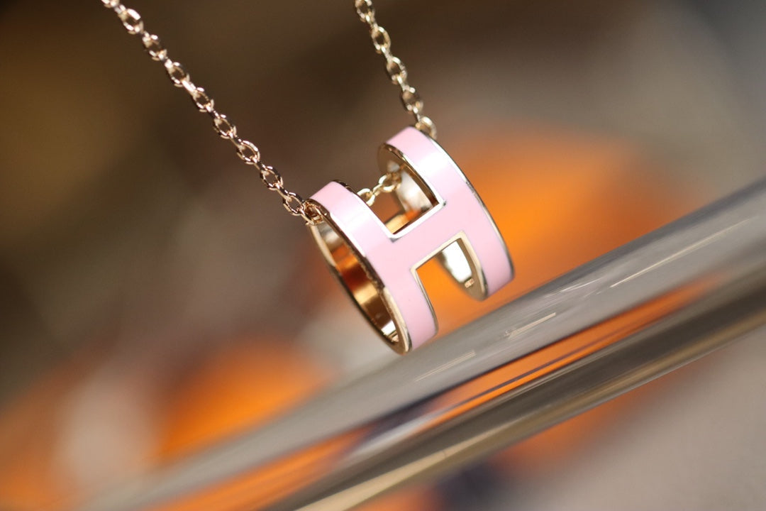 [Love Lucky]POP H PEDANT PINK GOLD