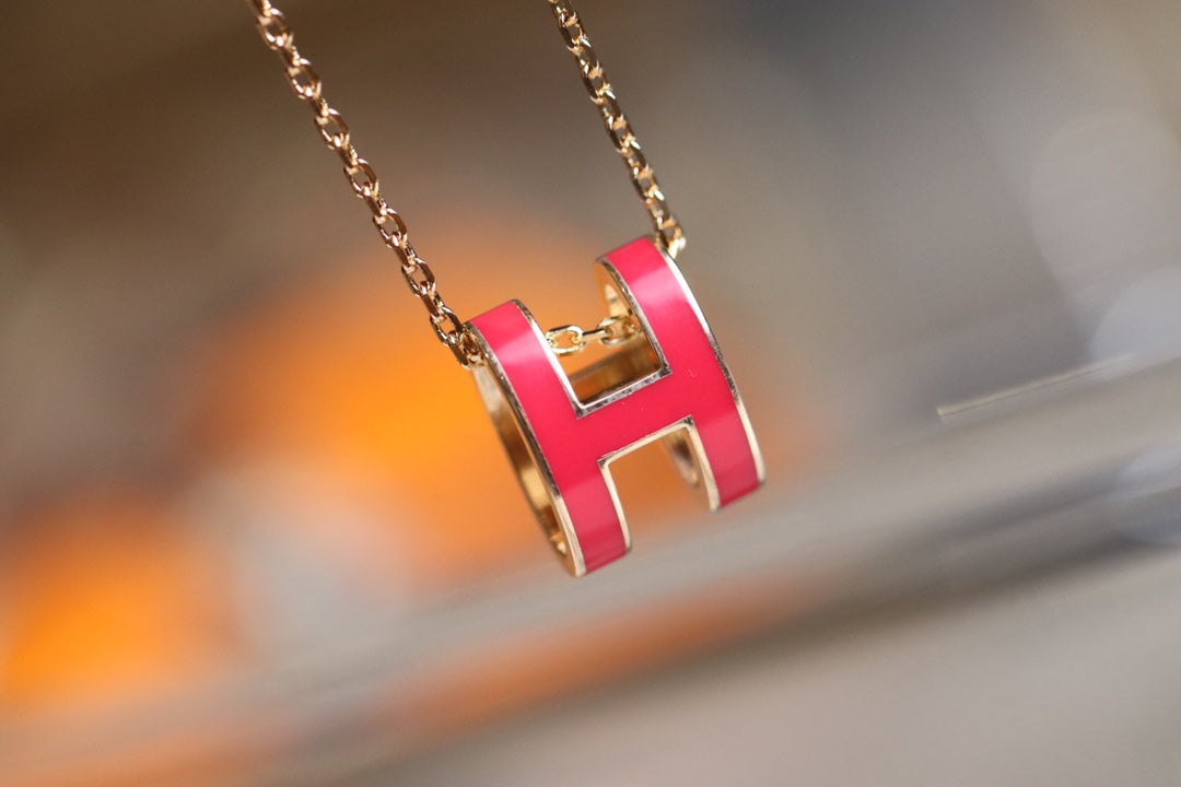 [Love Lucky]POP H PEDANT PINK GOLD