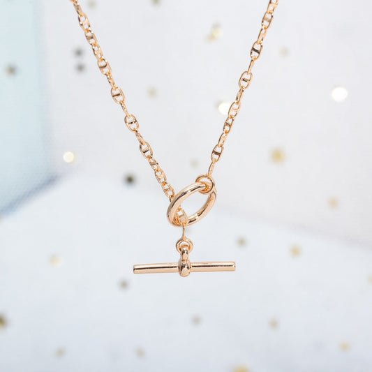 [Love Lucky]ECHAPPEE NECKLACE PINK GOLD