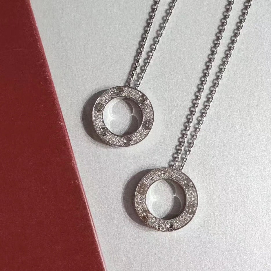 [Love Lucky]LOVE NECKLACE ADJUSTABLE SILVER