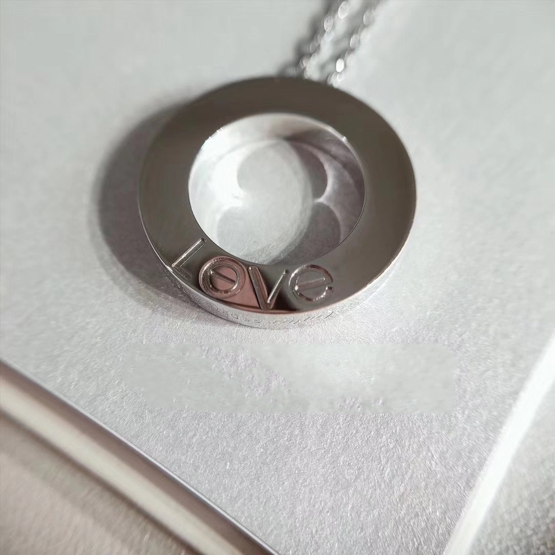 [Love Lucky]LOVE NECKLACE ADJUSTABLE SILVER