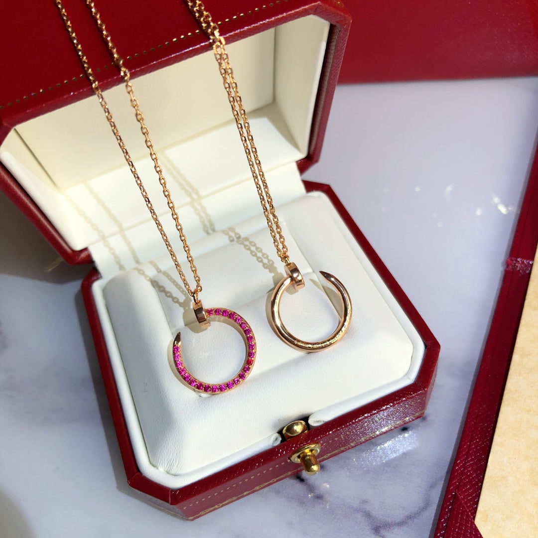 [Love Lucky]JUSTE NECKLACE GOLD RED DIAMONDS