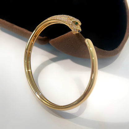 [Love Lucky]PANTHERE GOLD DIAMOND OPEN BRACELET