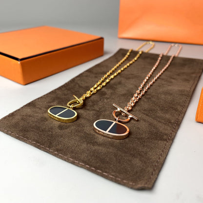 [Love Lucky]CHAINE VERSO BLACK CERAMIC NECKLACE