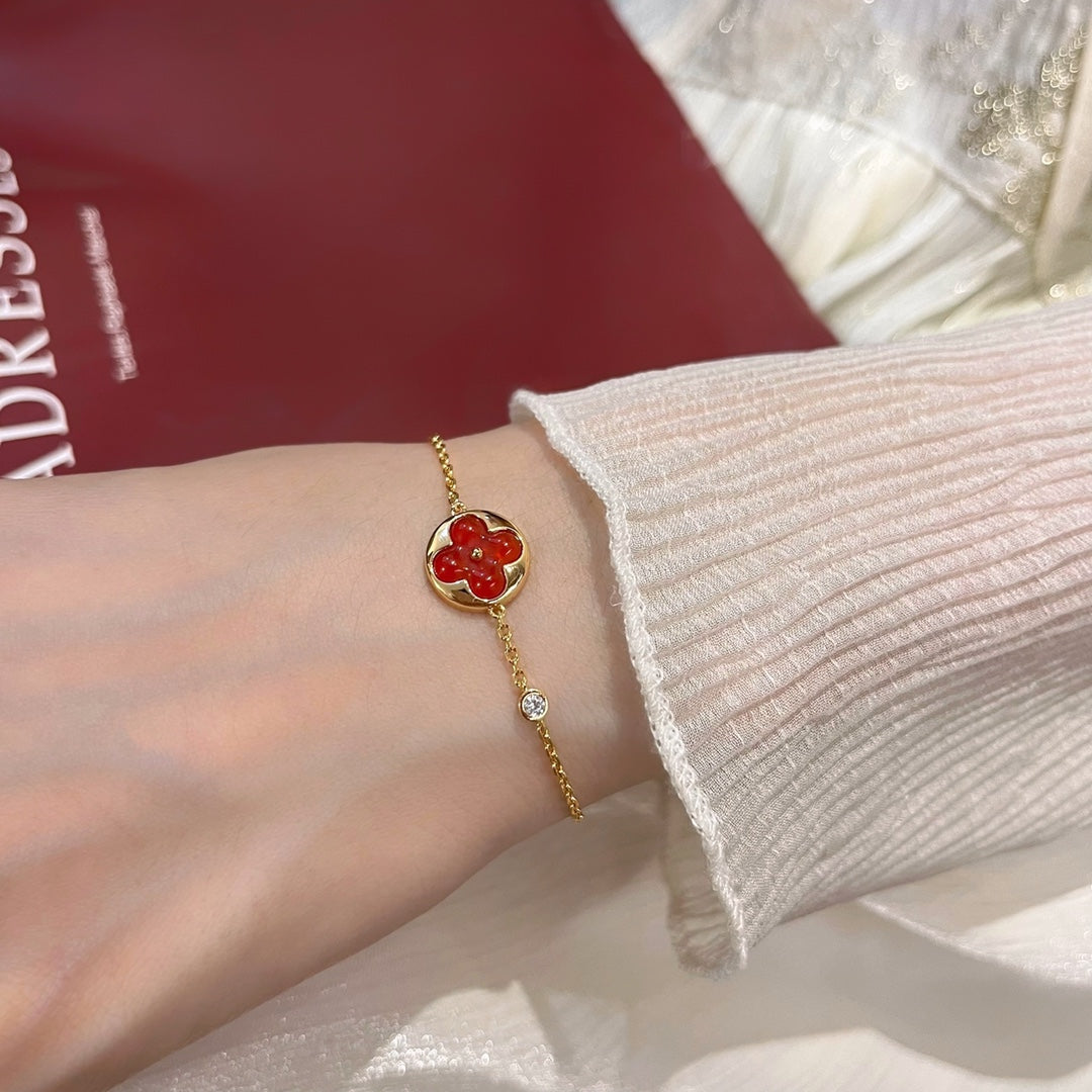 [Love Lucky]SUN PEDANT CARNELIAN BRACELET