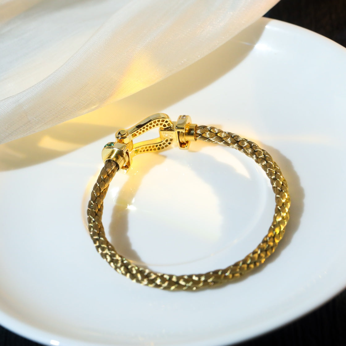 [Love Lucky]FORCE 10 GOLD GREEN DIAMOND PAVED