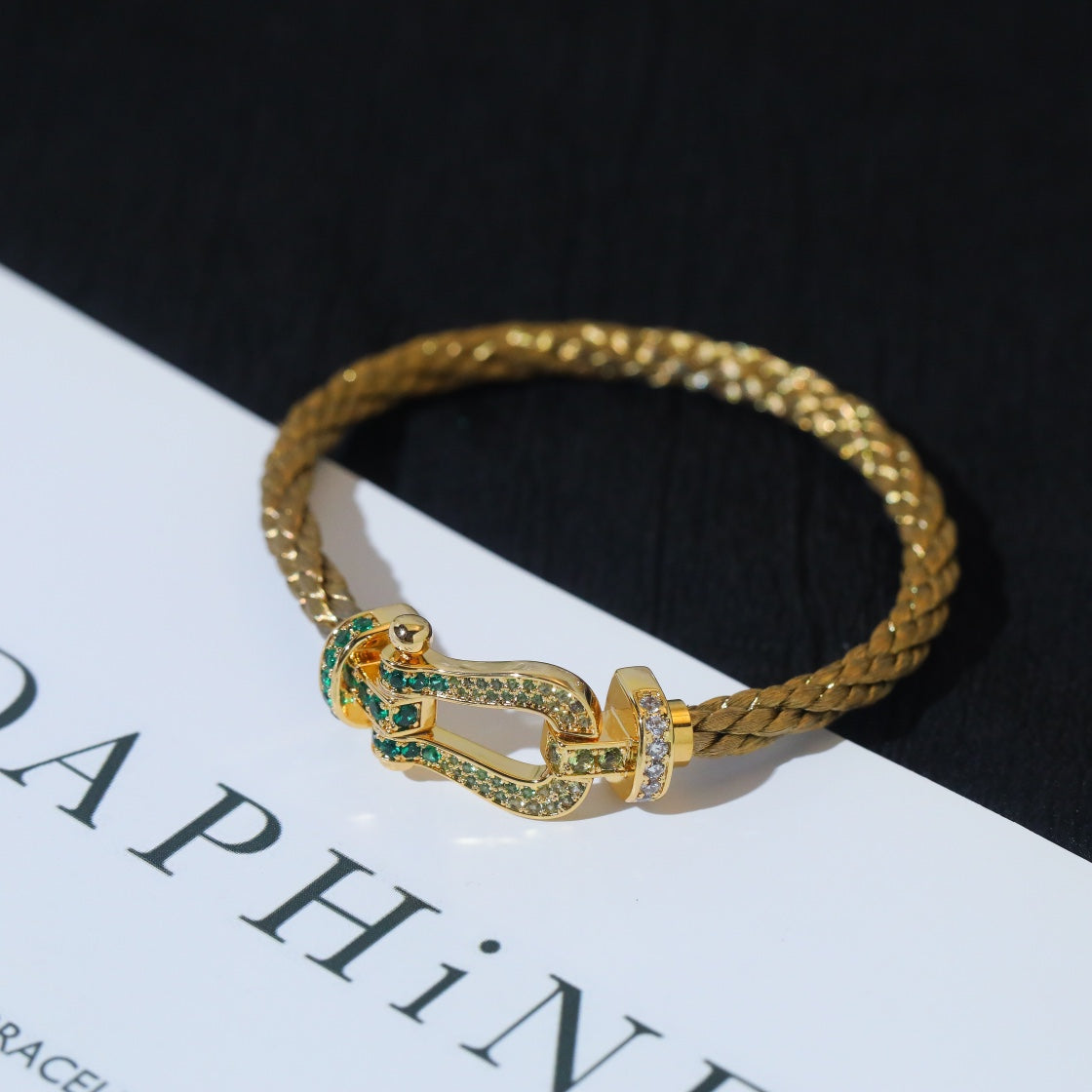 [Love Lucky]FORCE 10 GOLD GREEN DIAMOND PAVED