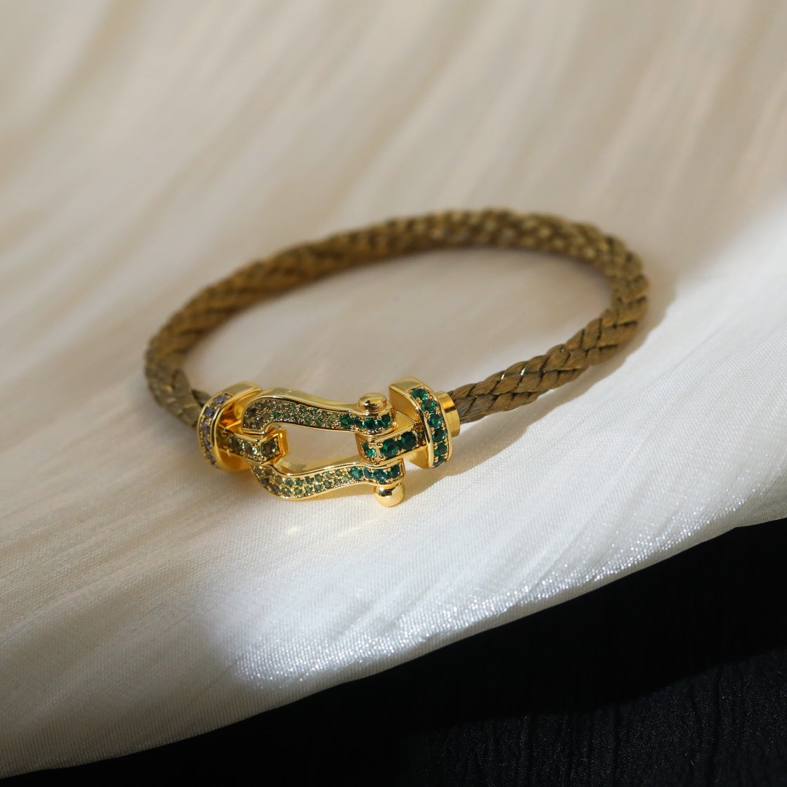 [Love Lucky]FORCE 10 GOLD GREEN DIAMOND PAVED