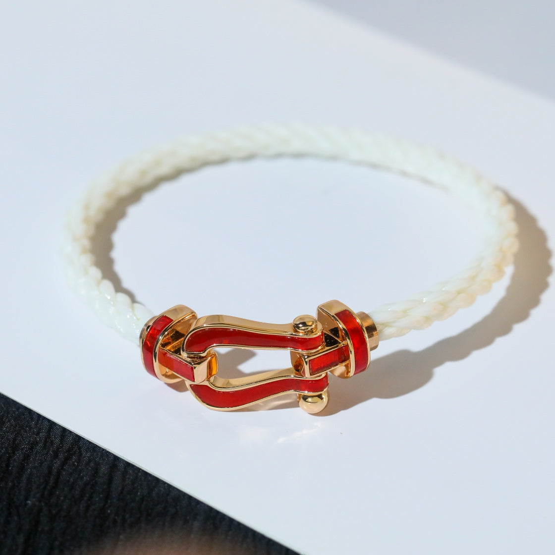 [Love Lucky]FORCE 10 WHITE TEXTILE DIAMOND PAVED