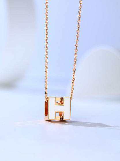 [Love Lucky]H CAGE PINK GOLD NECKLACE
