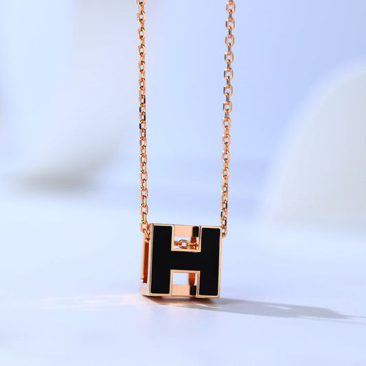 [Love Lucky]H CAGE PINK GOLD NECKLACE