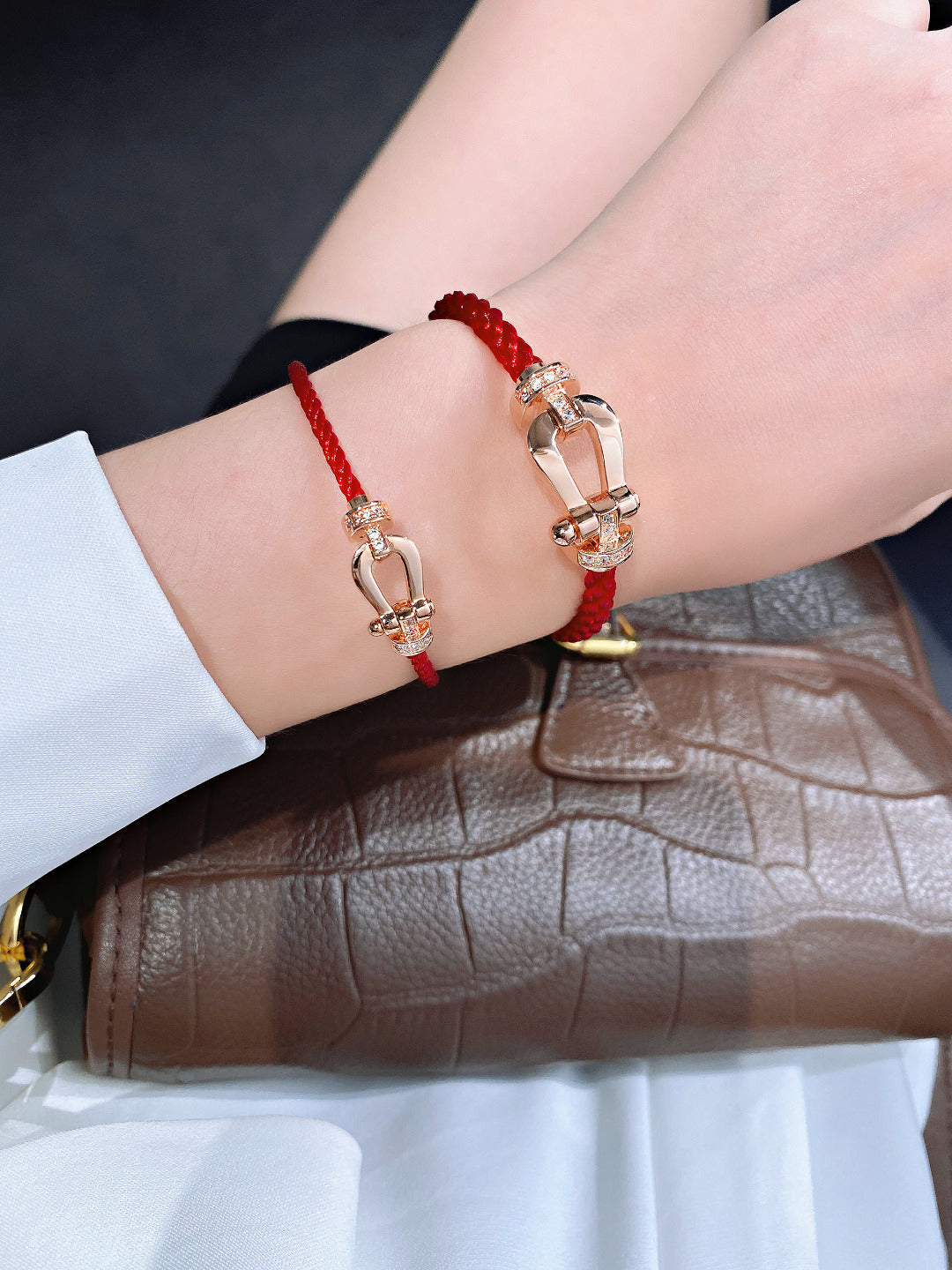 [Love Lucky]FORCE 10 HALF DIAMOND PINK GOLD RED CORDERI LARGE AND MEDIUM MODEL