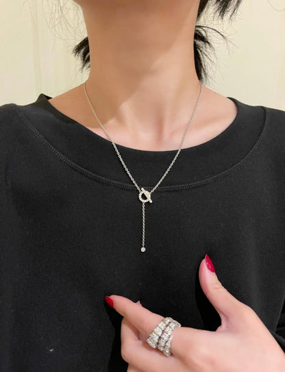 [Love Lucky]FINESSE SILVER DIAMOND NECKLACE
