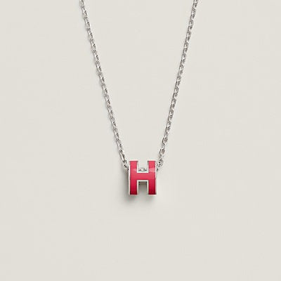 [Love Lucky]H NECKLACE PINK