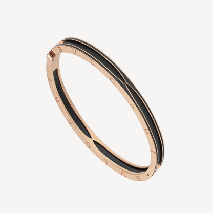 [Love Lucky]ZERO 1 PINK GOLD WITH MATTE BLACK CERAMIC BRACELET