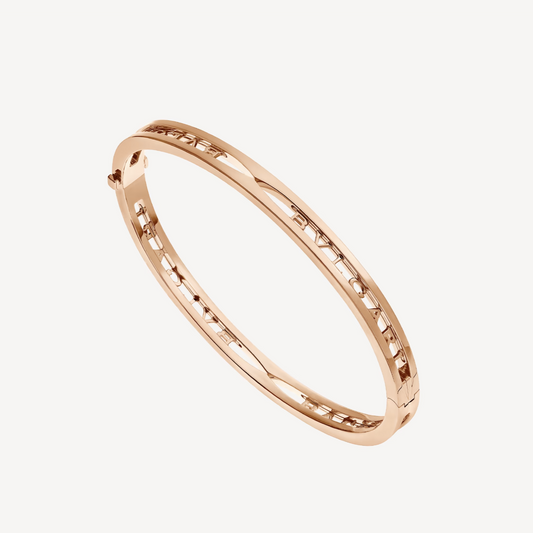 [Love Lucky]ZERO 1 SPIRAL LOGO PINK GOLD BRACELET