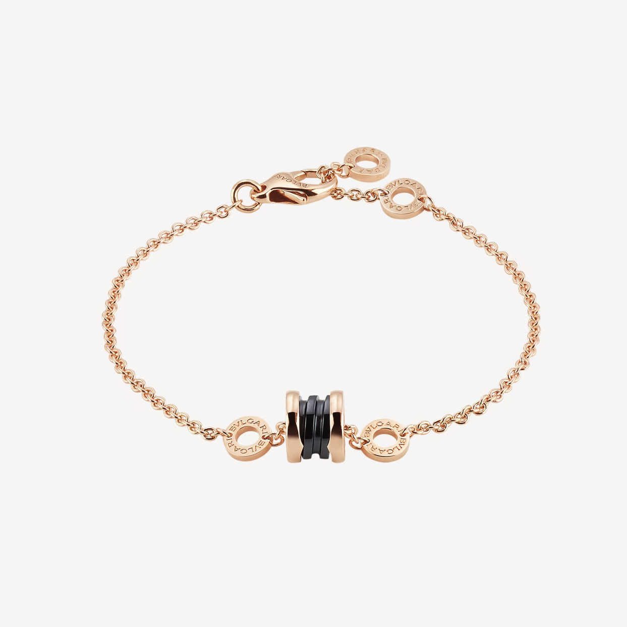 [Love Lucky]ZERO 1 SOFT PINK GOLD AND BLACK CERAMIC BRACELET