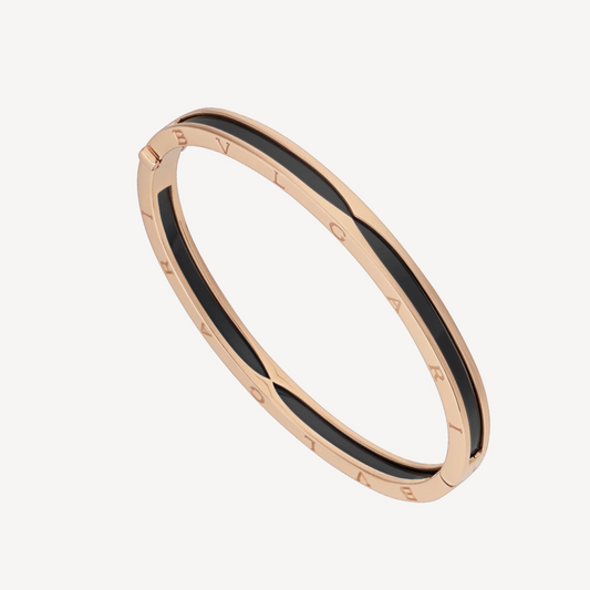 [Love Lucky]ZERO 1 PINK GOLD WITH BLACK CERAMIC BRACELET