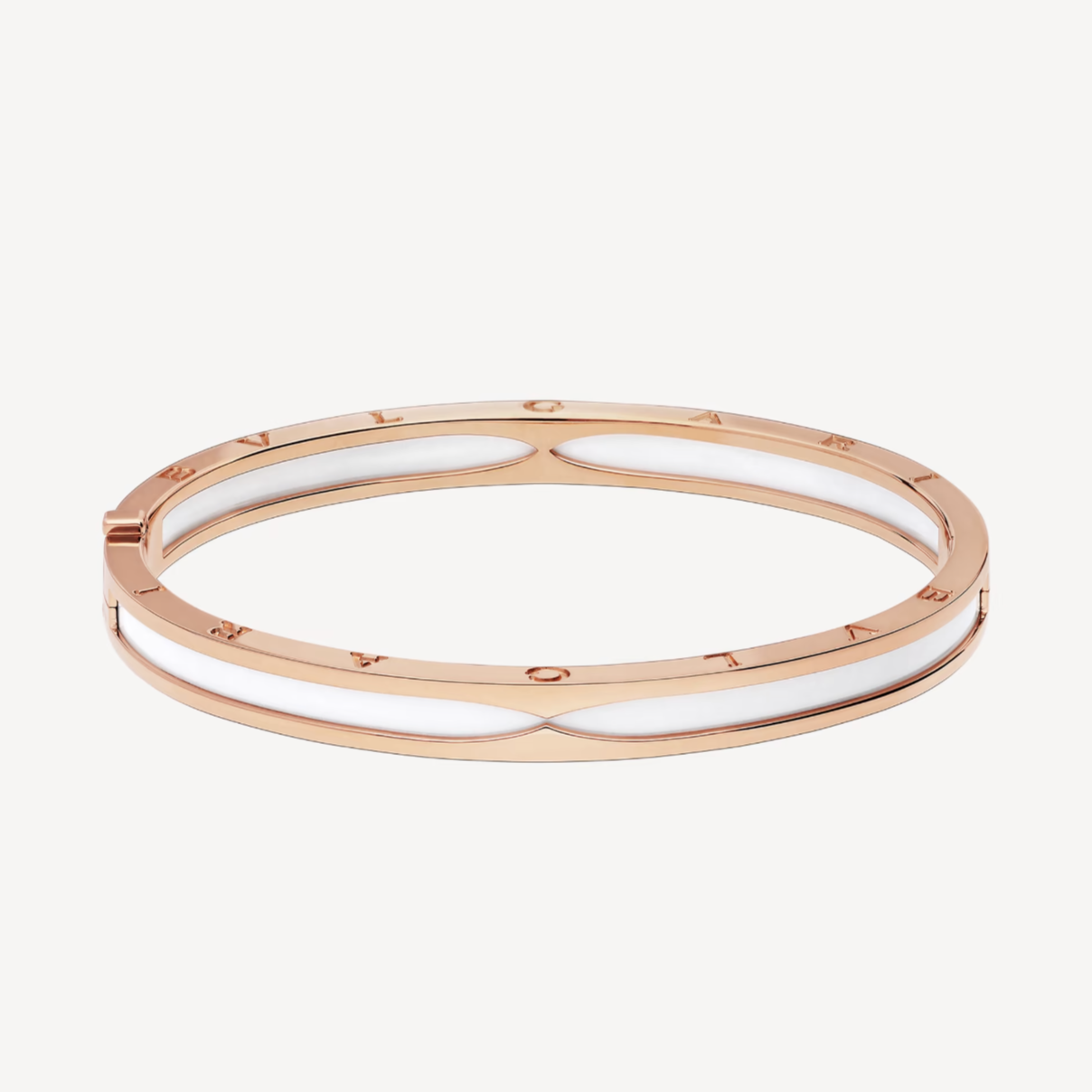 [Love Lucky]ZERO 1 PINK GOLD WITH WHITE CERAMIC BRACELET