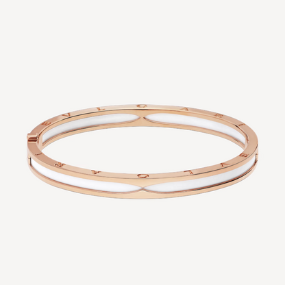 [Love Lucky]ZERO 1 PINK GOLD WITH WHITE CERAMIC BRACELET