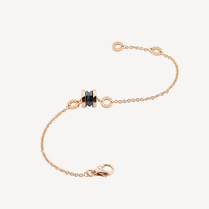 [Love Lucky]ZERO 1 SOFT PINK GOLD AND BLACK CERAMIC BRACELET