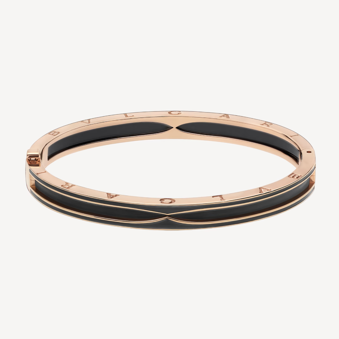 [Love Lucky]ZERO 1 PINK GOLD WITH MATTE BLACK CERAMIC BRACELET