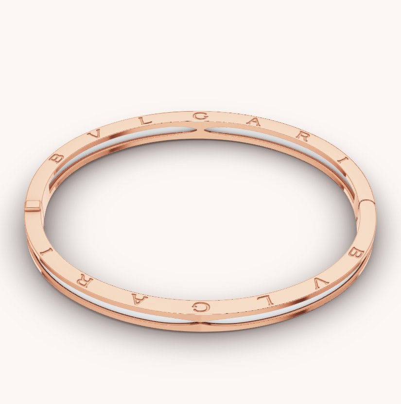 [Love Lucky]ZERO 1 PINK GOLD WITH WHITE CERAMIC BRACELET
