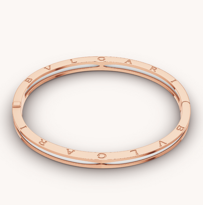 [Love Lucky]ZERO 1 PINK GOLD WITH WHITE CERAMIC BRACELET