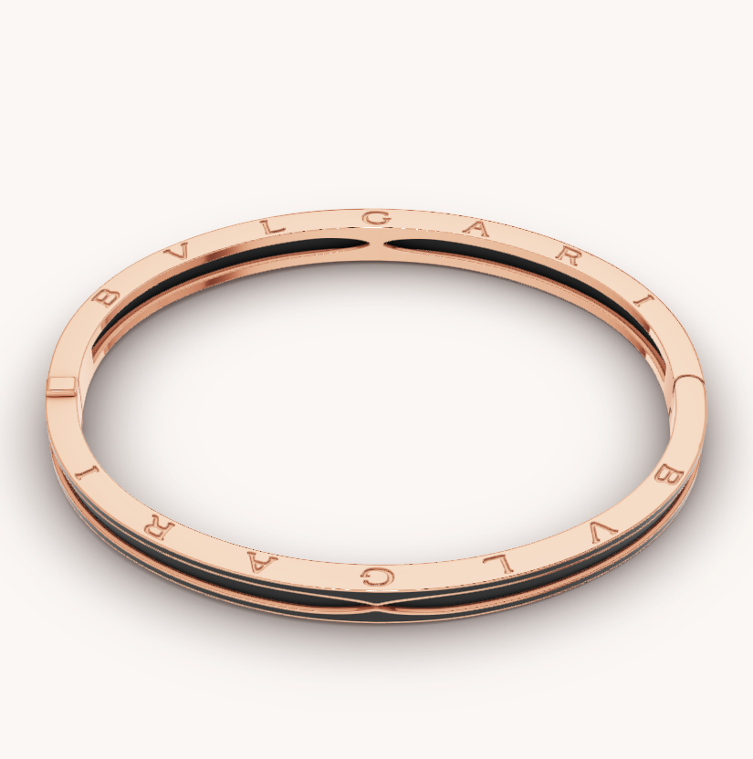 [Love Lucky]ZERO 1 PINK GOLD WITH MATTE BLACK CERAMIC BRACELET