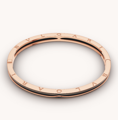[Love Lucky]ZERO 1 PINK GOLD WITH MATTE BLACK CERAMIC BRACELET