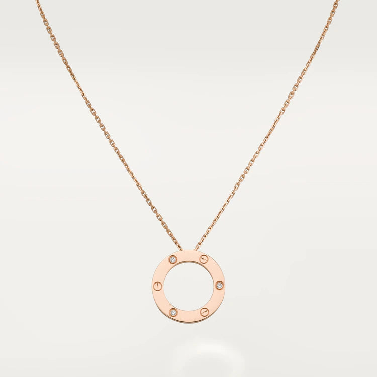 [Love Lucky]LOVE NECKLACE 16MM 3 DIAMONDS