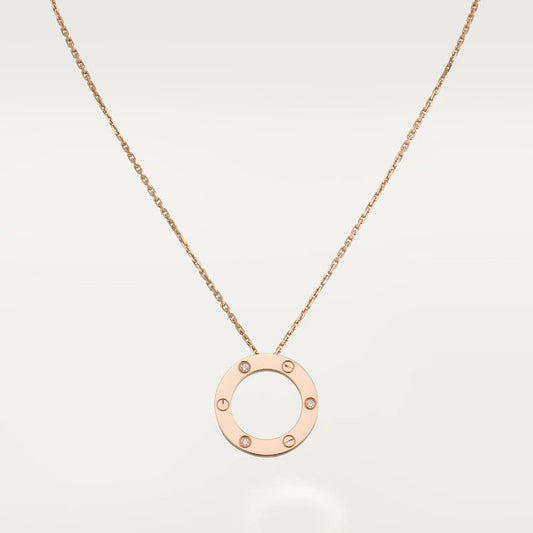 [Love Lucky]LOVE NECKLACE 16MM 3 DIAMONDS