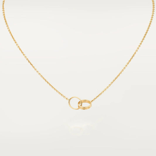 [Love Lucky]LOVE NECKLACE DOUBLE RING GOLD
